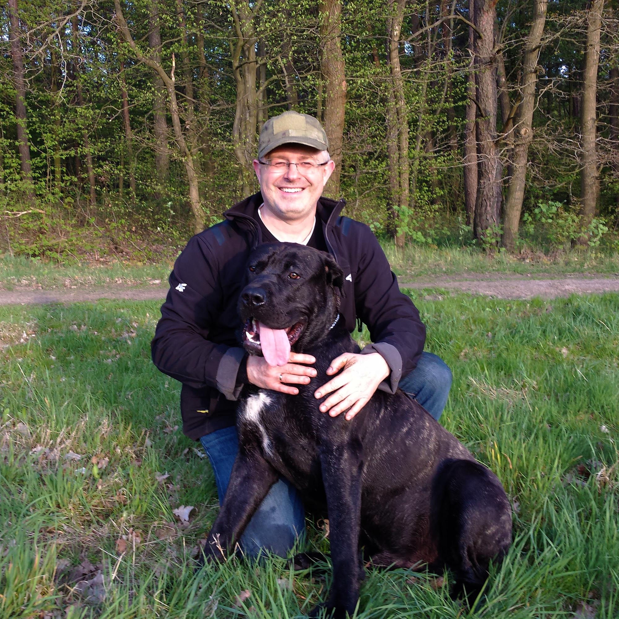 Andrzej Sulawiak z psem